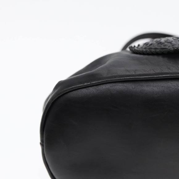 GUCCI Hand Bag Leather 2way Black Gold 212994 Auth ac3216 - Picture 11 of 16